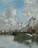 Trouville-maleri, forliste både - Eugène Boudin — visning af kunstværket