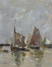 Trouville, l'appareillage des sardiniers - Eugène Boudin — visning af kunstværket