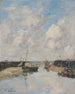 Trouville, de mole - Eugène Boudin — visning af kunstværket