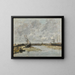 Trouville, molerne ved lavvande - Eugène Boudin — indrammet kunstværk på væggen