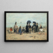 Trouville, strandscene - Eugène Boudin — indrammet kunstværk på væggen