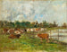 Vaches au pré - Eugène Boudin — visning af kunstværket