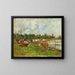 Vaches au pré - Eugène Boudin — indrammet kunstværk på væggen