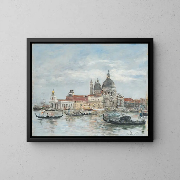 Venise, La Salute, Toldboden - Eugène Boudin — indrammet kunstværk på væggen
