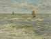 Sejlskibe på havet - Eugène Boudin — visning af kunstværket