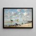 Lavandière nær Trouville - Eugène Boudin — indrammet kunstværk på væggen