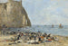 Lavandières sur la Plage d'Étretat - Eugène Boudin — visning af kunstværket