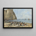 Lavandières sur la Plage d'Étretat - Eugène Boudin — indrammet kunstværk på væggen