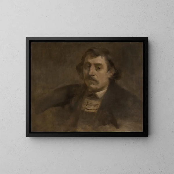 Portrait af Paul Gauguin - Eugène Carrière — indrammet kunstværk på væggen