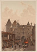 Grand Châtelet Vue taget fra rue Saint-Denis - Eugène Ciceri — visning af kunstværket