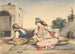 Et marokkansk par på deres terrasse - Eugène Delacroix — visning af kunstværket