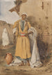 en ung sort kvinde, der henter vand - Eugène Delacroix — visning af kunstværket