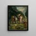 Angélique og den sårede Médor - Eugène Delacroix — indrammet kunstværk på væggen