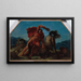 Hercules, der dræber centauren Nessus - Eugène Delacroix — indrammet kunstværk på væggen