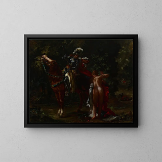 Marphise - Eugène Delacroix — indrammet kunstværk på væggen