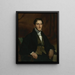 Portrait af Félix Guillemardet - Eugène Delacroix — indrammet kunstværk på væggen