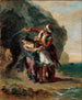 Selim og Zuleika - Eugène Delacroix — visning af kunstværket