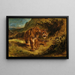 Tigre på vagt - Eugène Delacroix — indrammet kunstværk på væggen