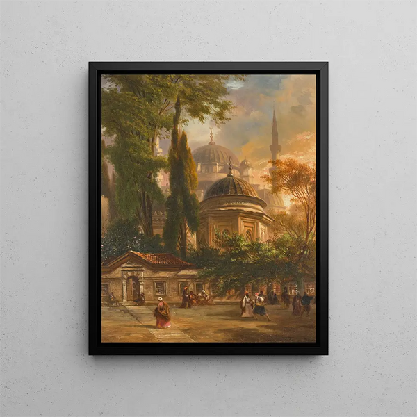 La basilique Sainte-Sophie de Constantinople - Eugène Flandin — indrammet kunstværk på væggen