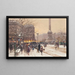 Figurer i sneen, Concorde-pladsen, Paris - Eugène Galien-Laloue — indrammet kunstværk på væggen