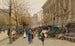 Marché aux fleurs La Madeleine - Eugène Galien-Laloue — visning af kunstværket
