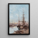 Scène de port - Eugène Galien-Laloue — indrammet kunstværk på væggen