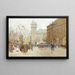 La Place du Châtelet - Eugène Galien-Laloue — indrammet kunstværk på væggen