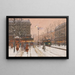 Le Grand Boulevard sous la neige - Eugène Galien-Laloue — indrammet kunstværk på væggen