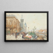 Le Marché aux fleurs - Eugène Galien-Laloue — indrammet kunstværk på væggen