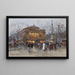 Le Théâtre du Châtelet, Paris - Eugène Galien-Laloue — indrammet kunstværk på væggen