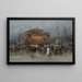 Le Théâtre du Châtelet, Paris - Eugène Galien-Laloue — indrammet kunstværk på væggen