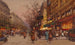 Les Grands Boulevards nær teateret Variétés - Eugène Galien-Laloue — visning af kunstværket
