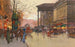 Paris, boulevard de la Madeleine om aftenen - Eugène Galien-Laloue — visning af kunstværket