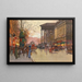 Paris, boulevard de la Madeleine om aftenen - Eugène Galien-Laloue — indrammet kunstværk på væggen
