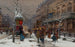 Boulevard de Paris en hiver - Eugène Galien-Laloue — visning af kunstværket