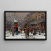 Boulevard de Paris en hiver - Eugène Galien-Laloue — indrammet kunstværk på væggen