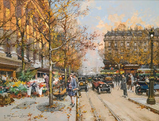 Place de la Madeleine - Eugène Galien-Laloue — visning af kunstværket