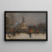 Place de la République (Konflikt i Cas) - Eugène Galien-Laloue — indrammet kunstværk på væggen