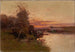 Flod ved solnedgang - Eugène Galien-Laloue — visning af kunstværket