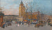 Saint-Germain-des-Prés, Paris - Eugène Galien-Laloue — visning af kunstværket