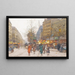 teatermaleri fra Gymnase, boulevard de Bonne-Nouvelle - Eugène Galien-Laloue — indrammet kunstværk på væggen