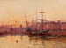 Voiliers quai i Normandie - Eugène Galien-Laloue — visning af kunstværket