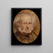 Portrait af maleren Jean-Baptiste Isabey far til kunstneren - Eugène Isabey — indrammet kunstværk på væggen
