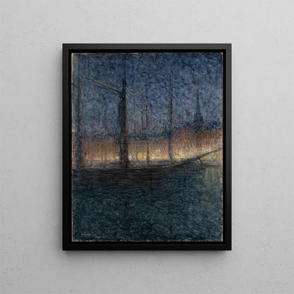 Eugne Jansson - Evening in Kornhamnstorg Stockholm.webp