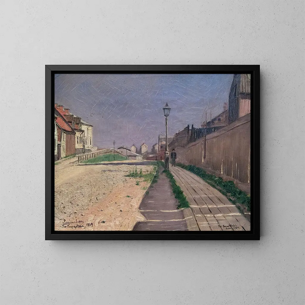 Rue Roslagsgatan - Eugène Jansson — indrammet kunstværk på væggen