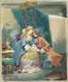 Et par omfavnet i et kunstneratelier - Eugène Lami — visning af kunstværket