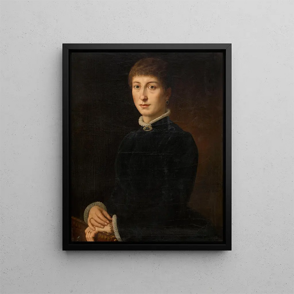 Madame Van Soom - Eugène Siberdt — indrammet kunstværk på væggen