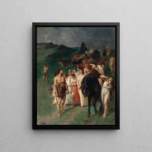 Les Bienfaits de la guerre - Évariste Vital Luminais — indrammet kunstværk på væggen