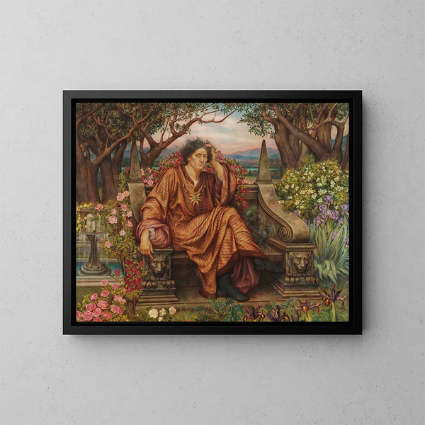 Une âme en enfer - Evelyn De Morgan — indrammet kunstværk på væggen