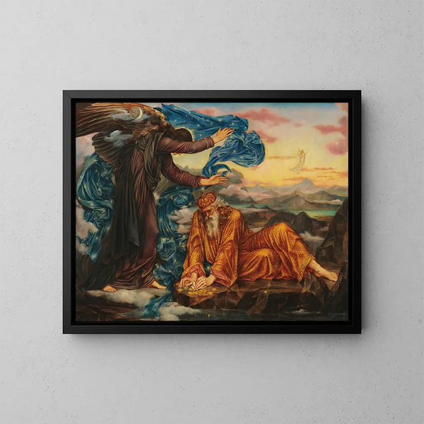 Terre natale - Evelyn De Morgan — indrammet kunstværk på væggen